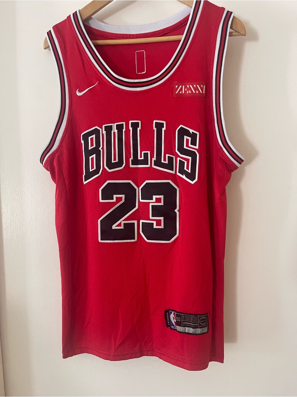 Nike Red Bulls Jordan 23 Basketball Swingman Jersey with Black & White Trim